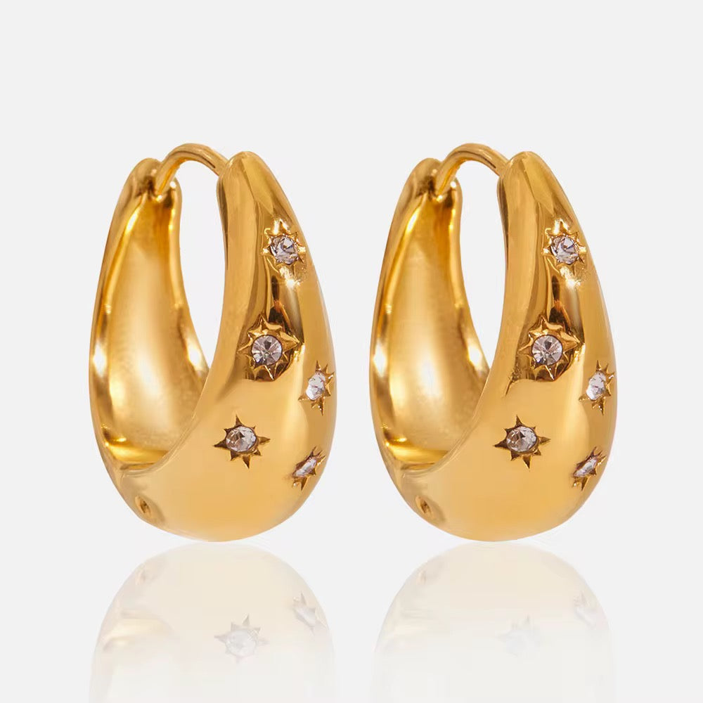 Celeste Star Hoops