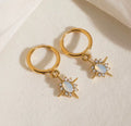 Opal Star Hoops