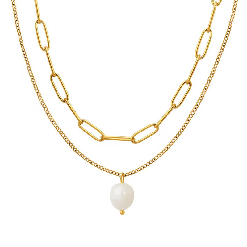 Nova pearl layered necklace