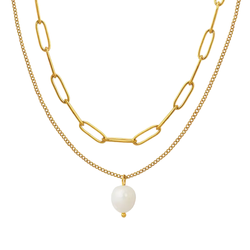 Nova pearl layered necklace