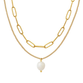 Nova pearl layered necklace