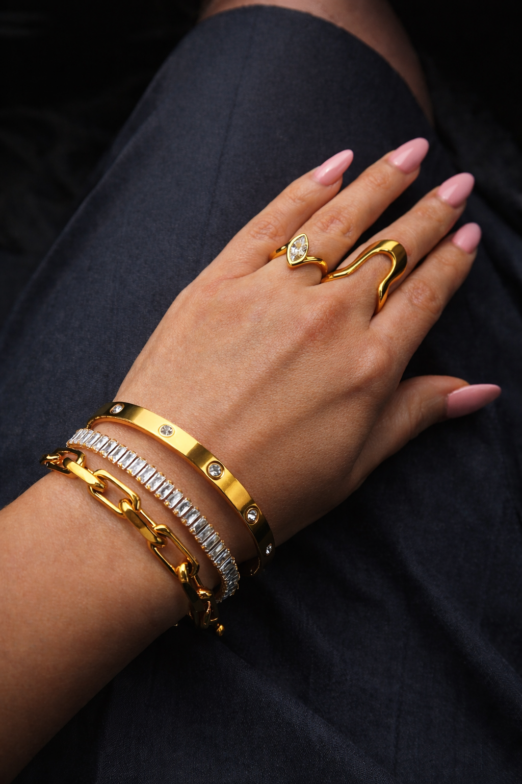 Illuminate statement bracelet