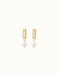 Lumi Pearl Rectangle Hoops