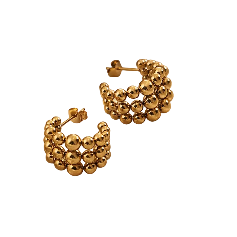Luxe Bead Hoops