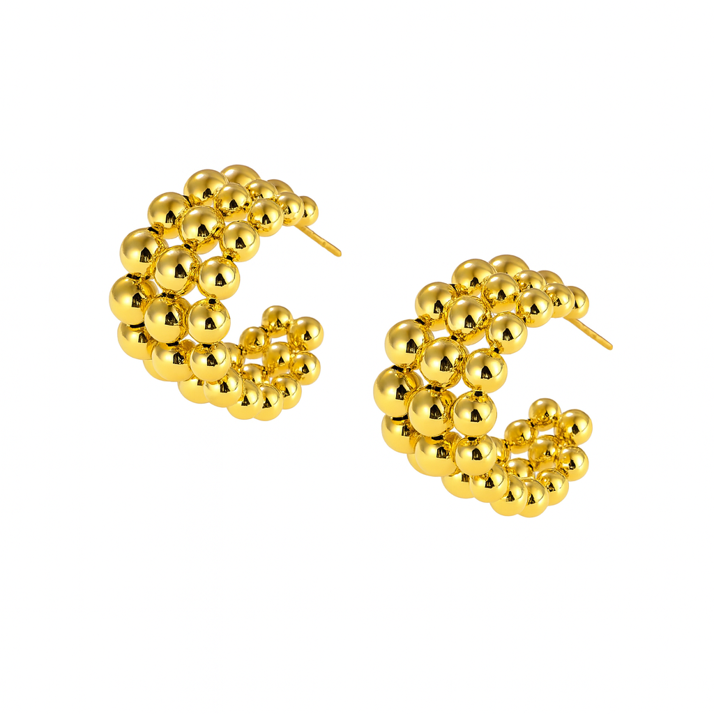 Luxe Bead Hoops