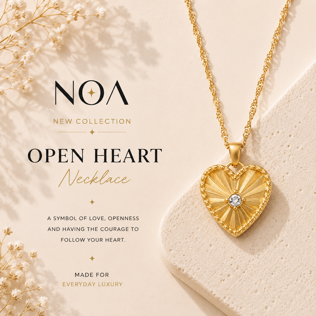 Open Heart Necklace